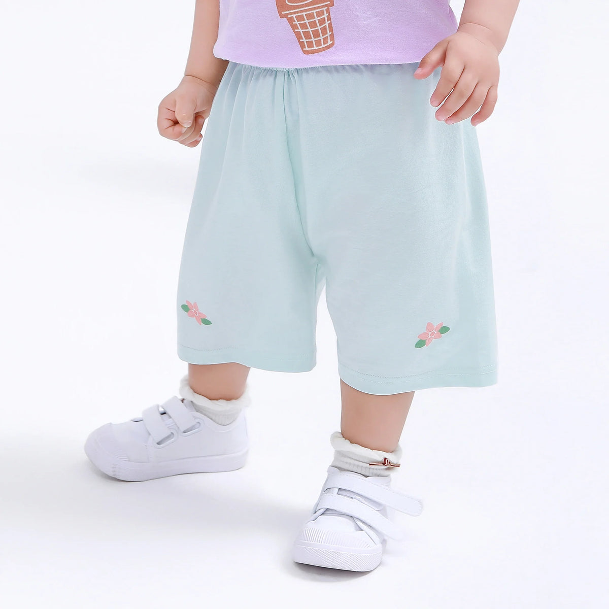 Floral Street Look Shorts for Baby Girl Image