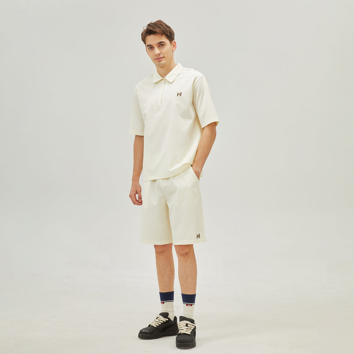 شورت كاجوال مزين بطباعة للرجال