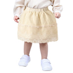 Dark Beige Embroidery Formal Skirt For Baby girl Image