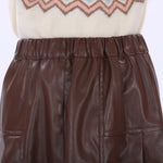 Casual Plain Skirt for Girls Image
