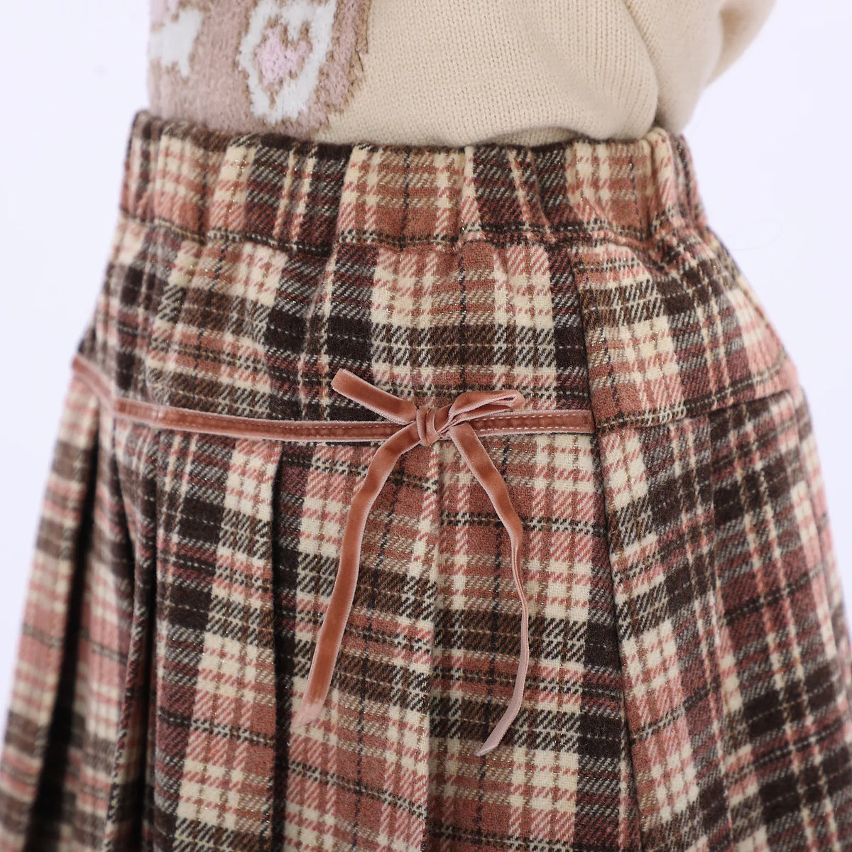 Casual Checked Skirt for Girls Image
