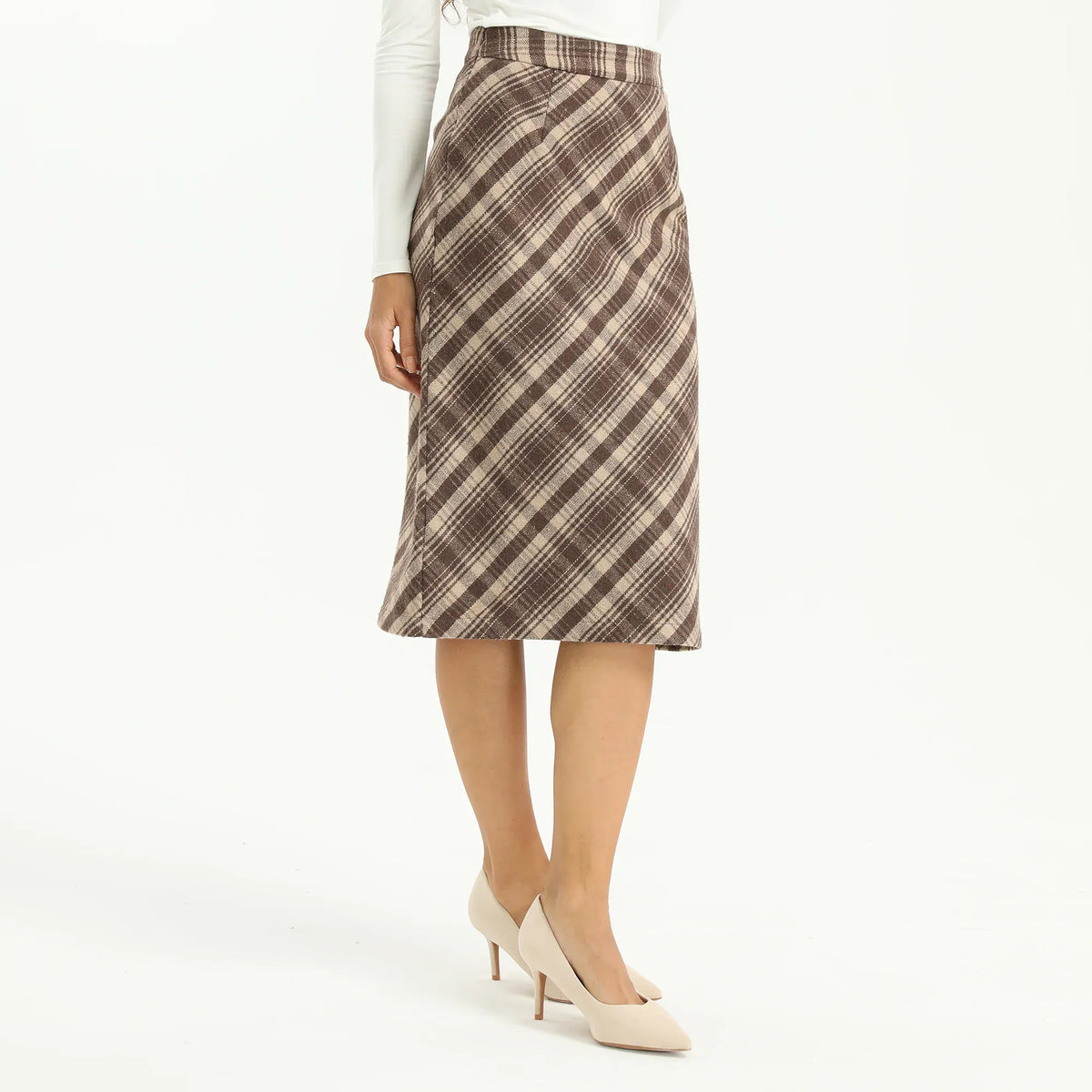 Elegant Checked Skirt for Women Image