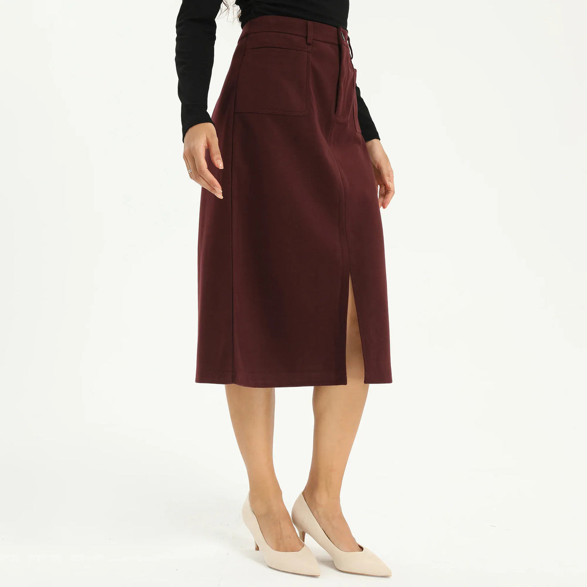 Elegant Plain Skirt for Women Image