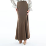 Coffee Plain Classic Skirt for Women Image
