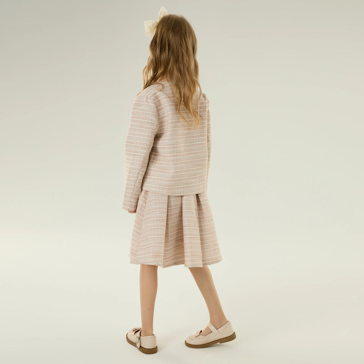 تنورة كاجوال مخططة للبنات