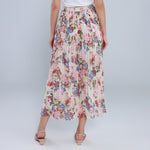 تنورة مزينة بنمط الزهور للنساء