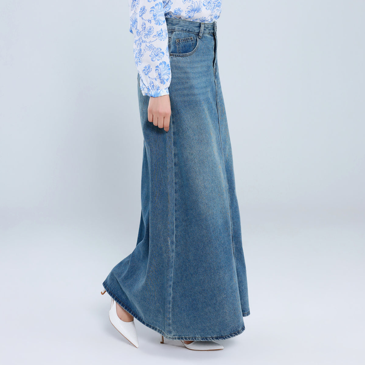 تنورة جينز كاجوال للنساء