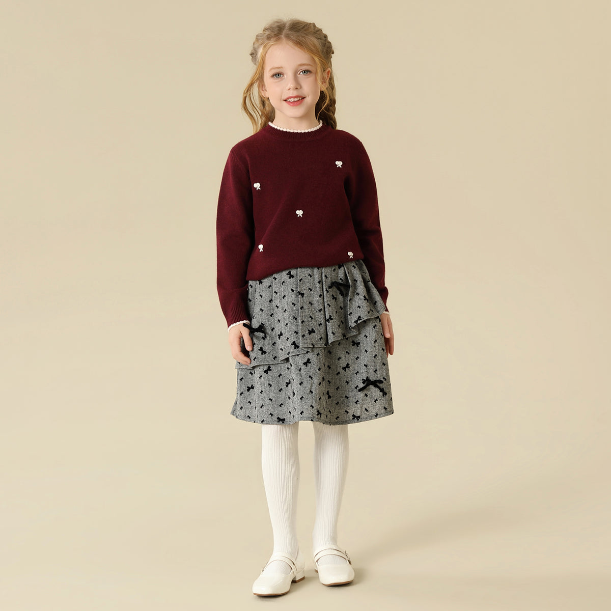 Jacquard Skirt For Girls