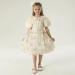 تنورة مزينة بنمط الزهور للبنات