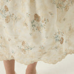 تنورة مزينة بنمط الزهور للبنات