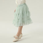 تنورة مزينة بنمط الزهور للبنات