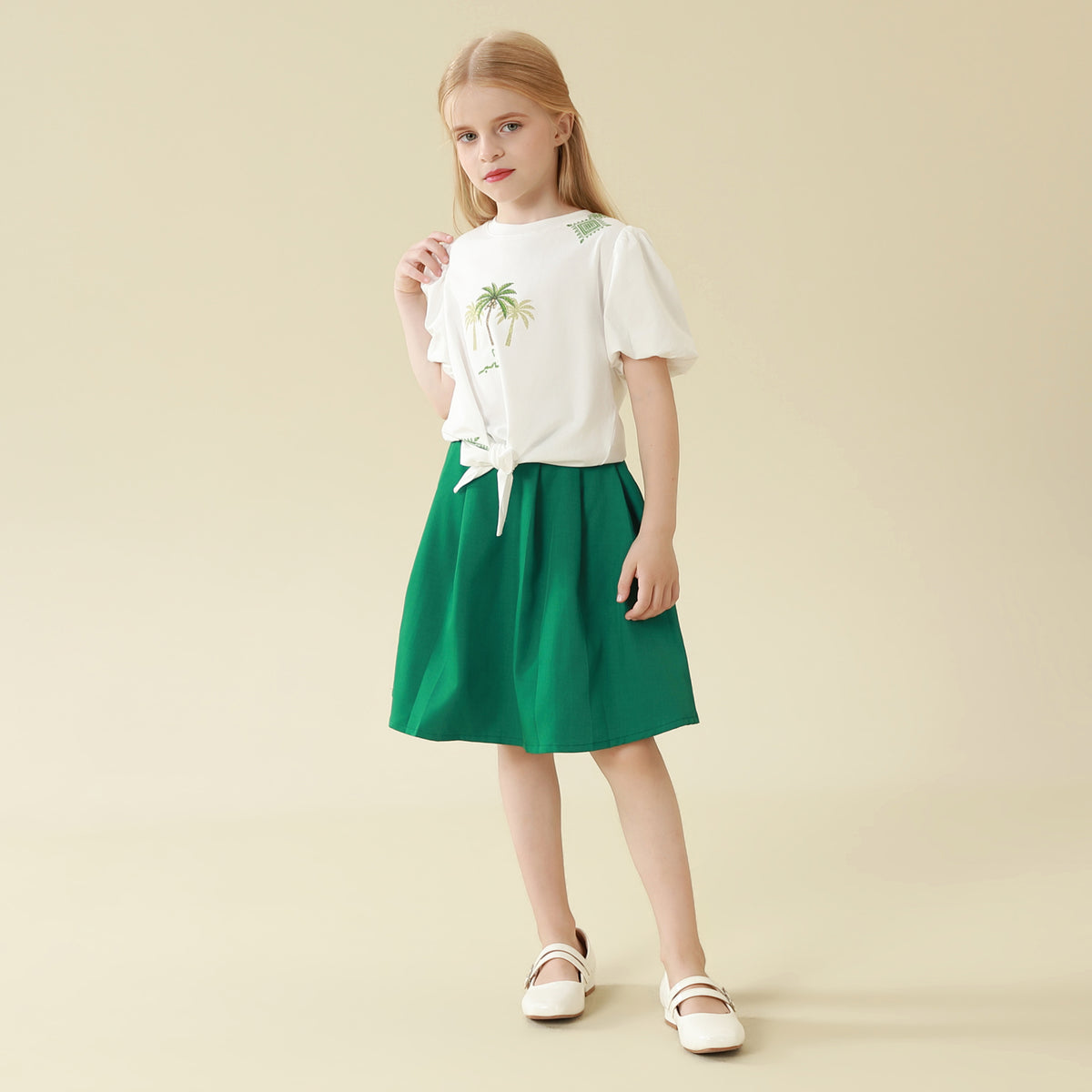 Solid Skirt For Girls