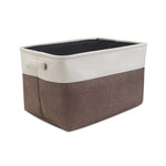 Free White Brown Storage Basket Image