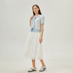 تيشيرت مخطط قطعتين للنساء