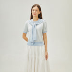 تيشيرت مخطط قطعتين للنساء