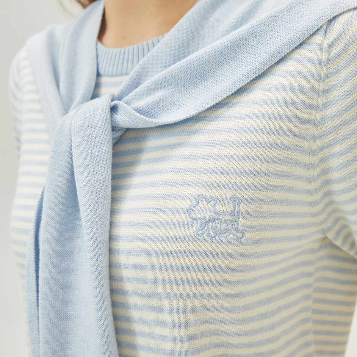 تيشيرت مخطط قطعتين للنساء