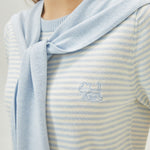 تيشيرت مخطط قطعتين للنساء