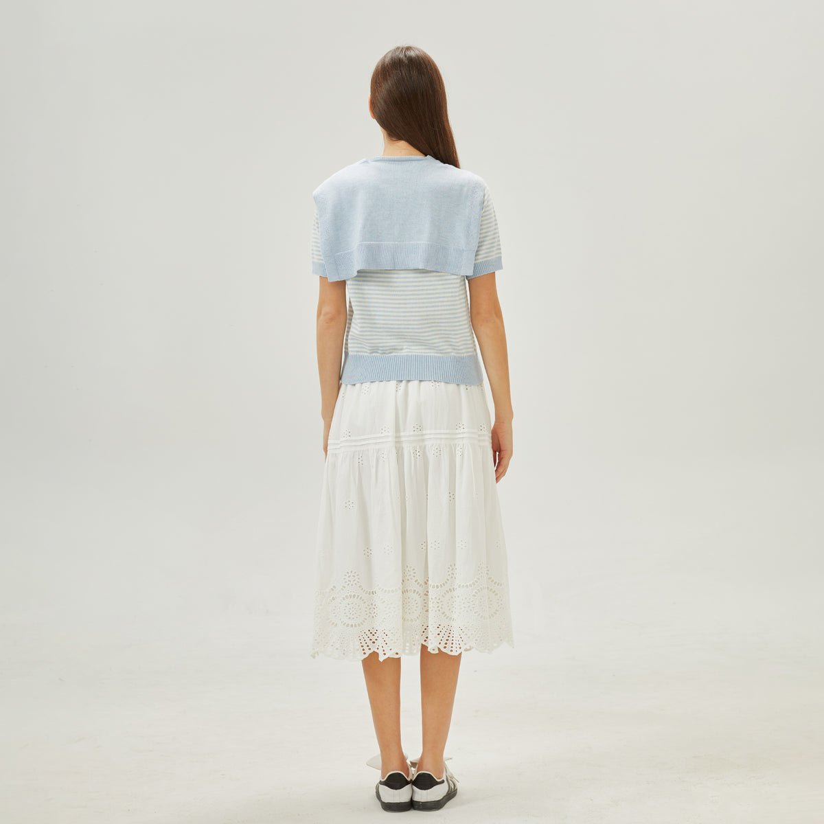 تيشيرت مخطط قطعتين للنساء