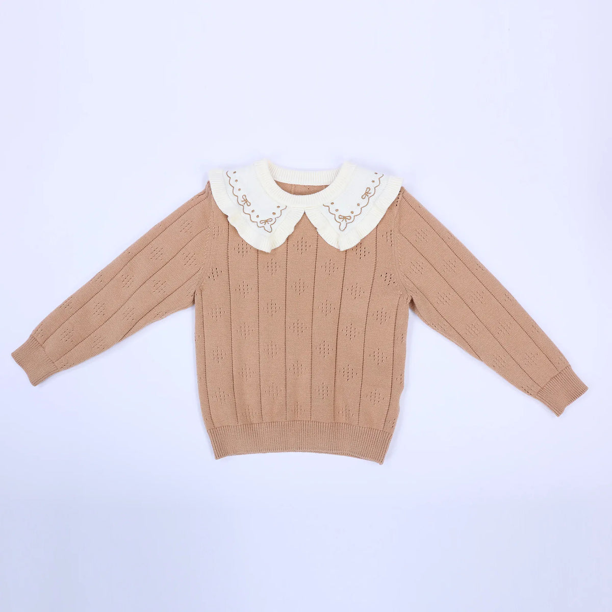 Casual Jacquard Sweater for Girls Image