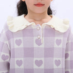 Casual Checked Sweater for Girls Image