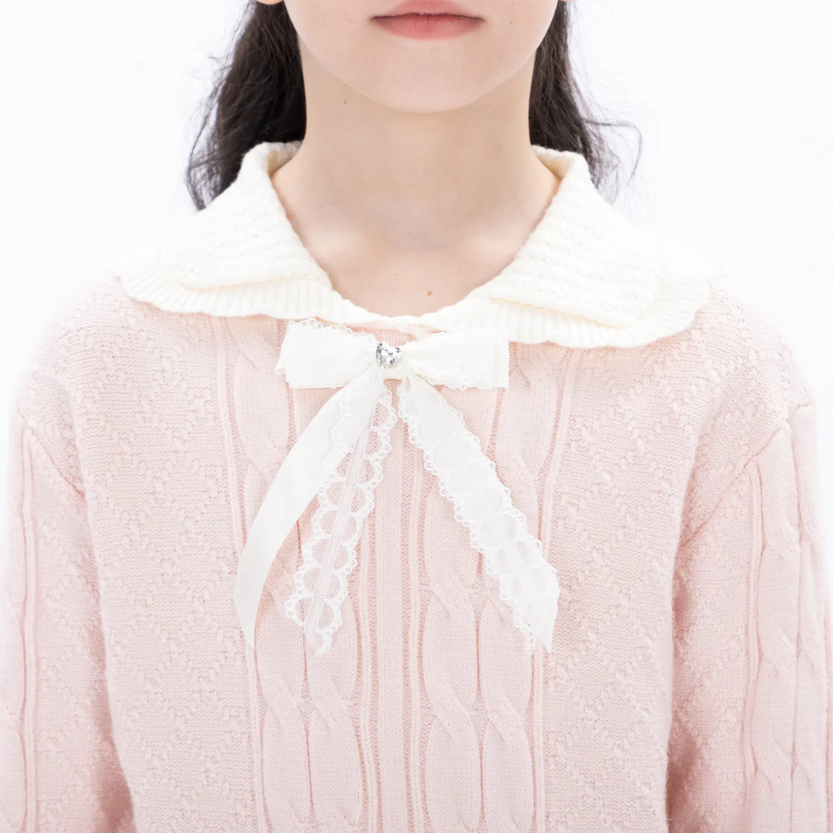 Casual Jacquard Sweater for Girls Image