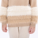 Casual Color-Blocked Sweater for Girls Image