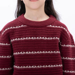 Casual Striped Sweater for Girls Image