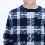 Casual Checked Sweater for Boys Image