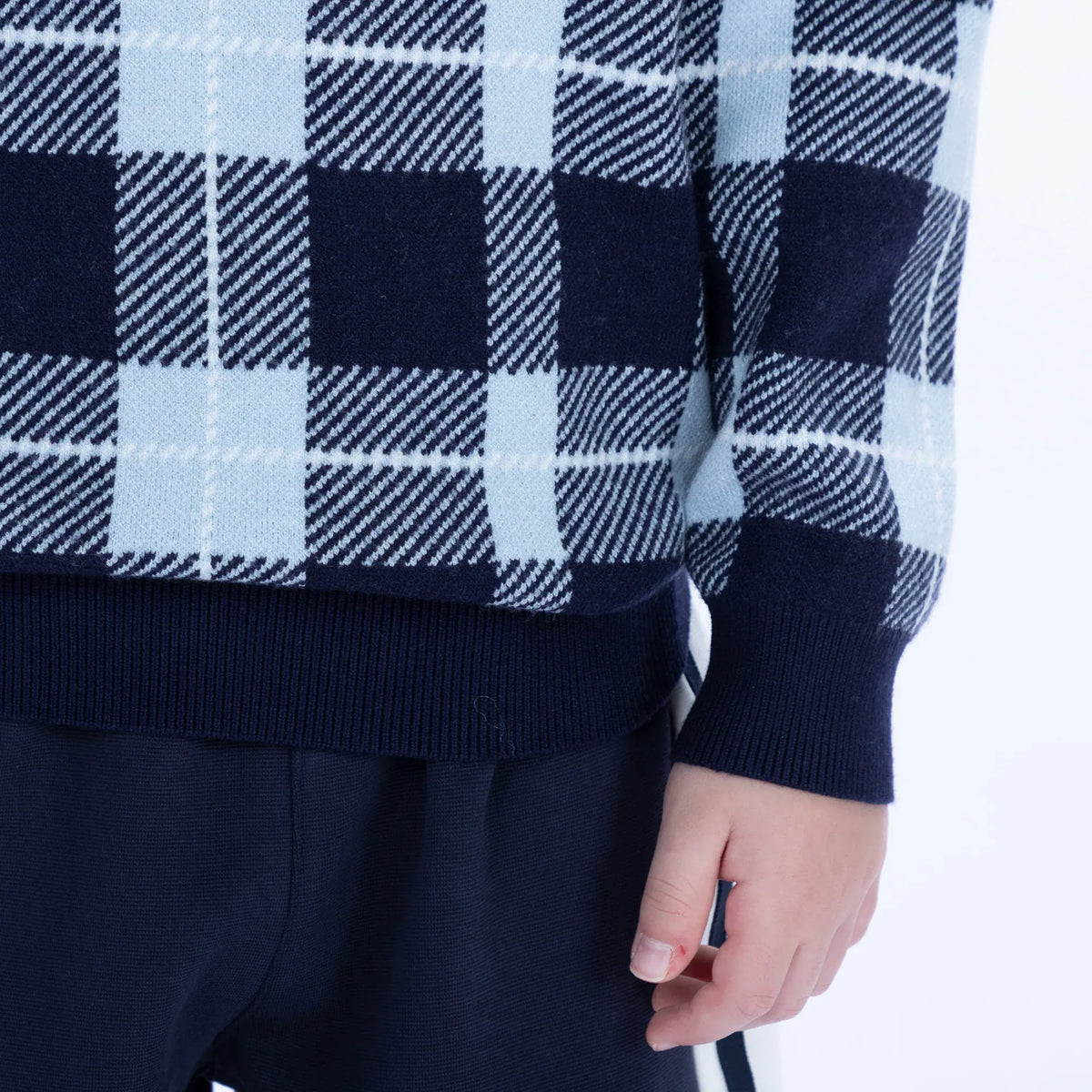 Casual Checked Sweater for Boys Image