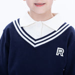 Casual Color-Blocked Sweater for Boys Image