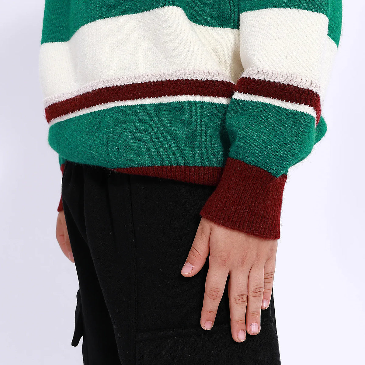 Casual Striped Pullover for Boys Image