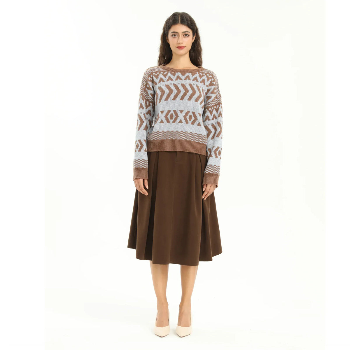 Elegant Jacquard Sweater for Women Image