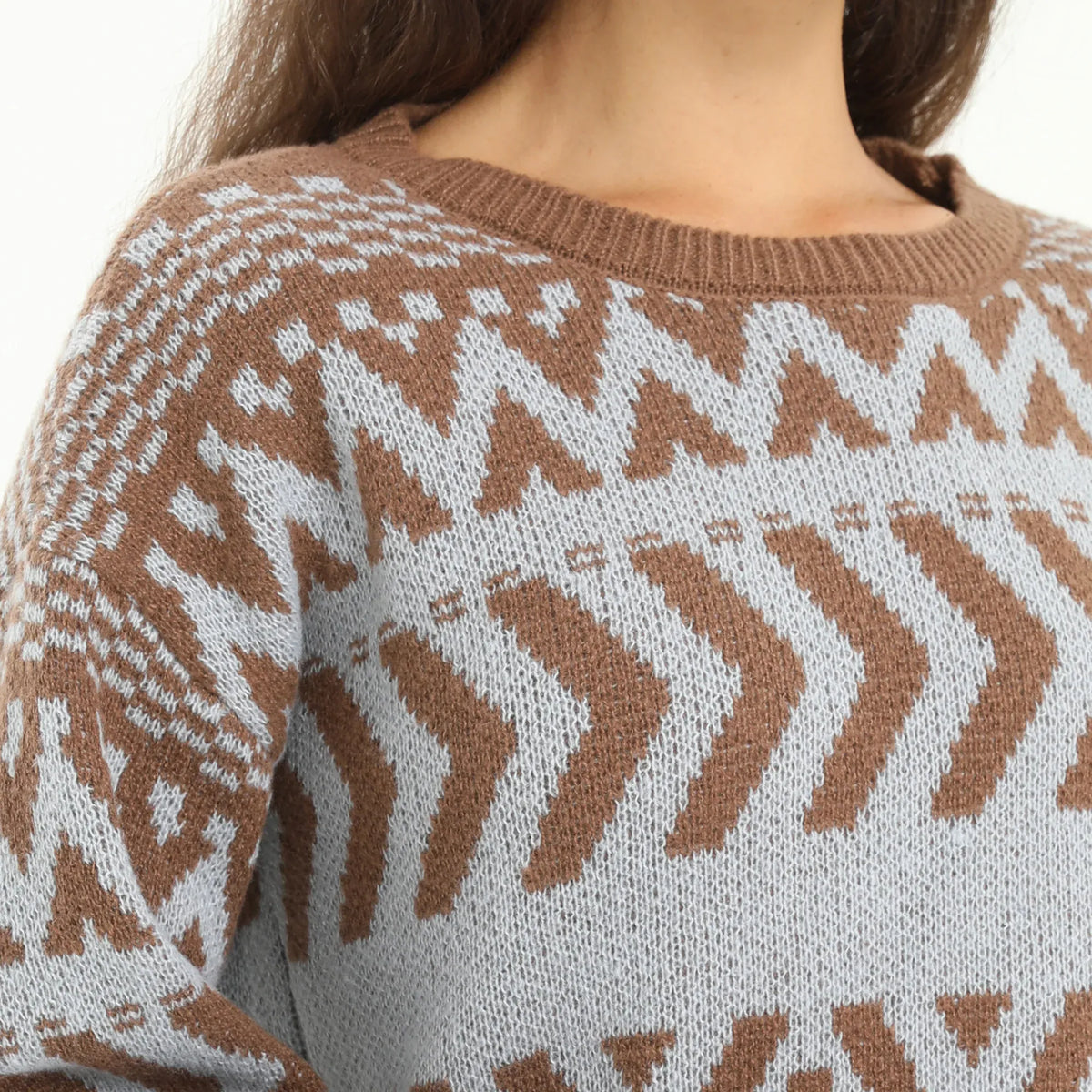 Elegant Jacquard Sweater for Women Image
