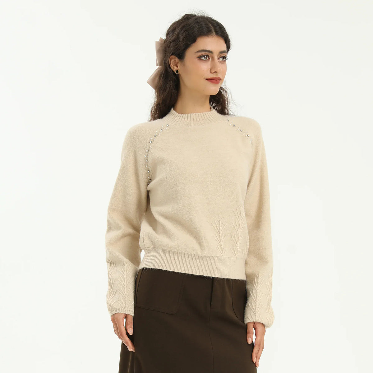 Elegant Jacquard Sweater for Women Image