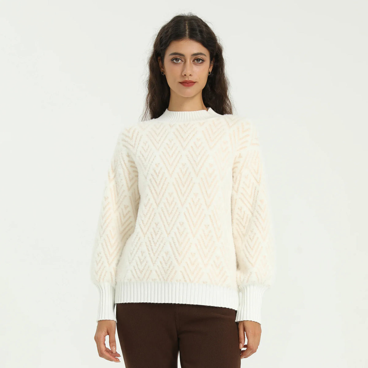 Elegant Jacquard Sweater for Women Image
