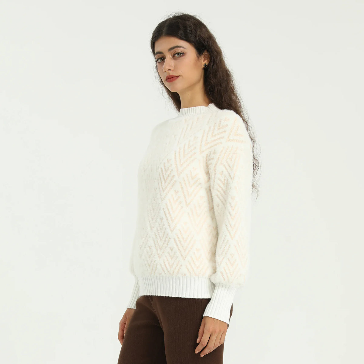 Elegant Jacquard Sweater for Women Image