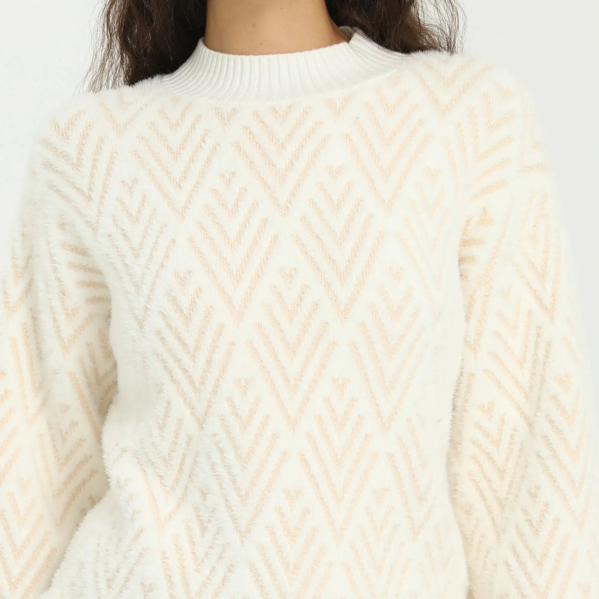 Elegant Jacquard Sweater for Women Image