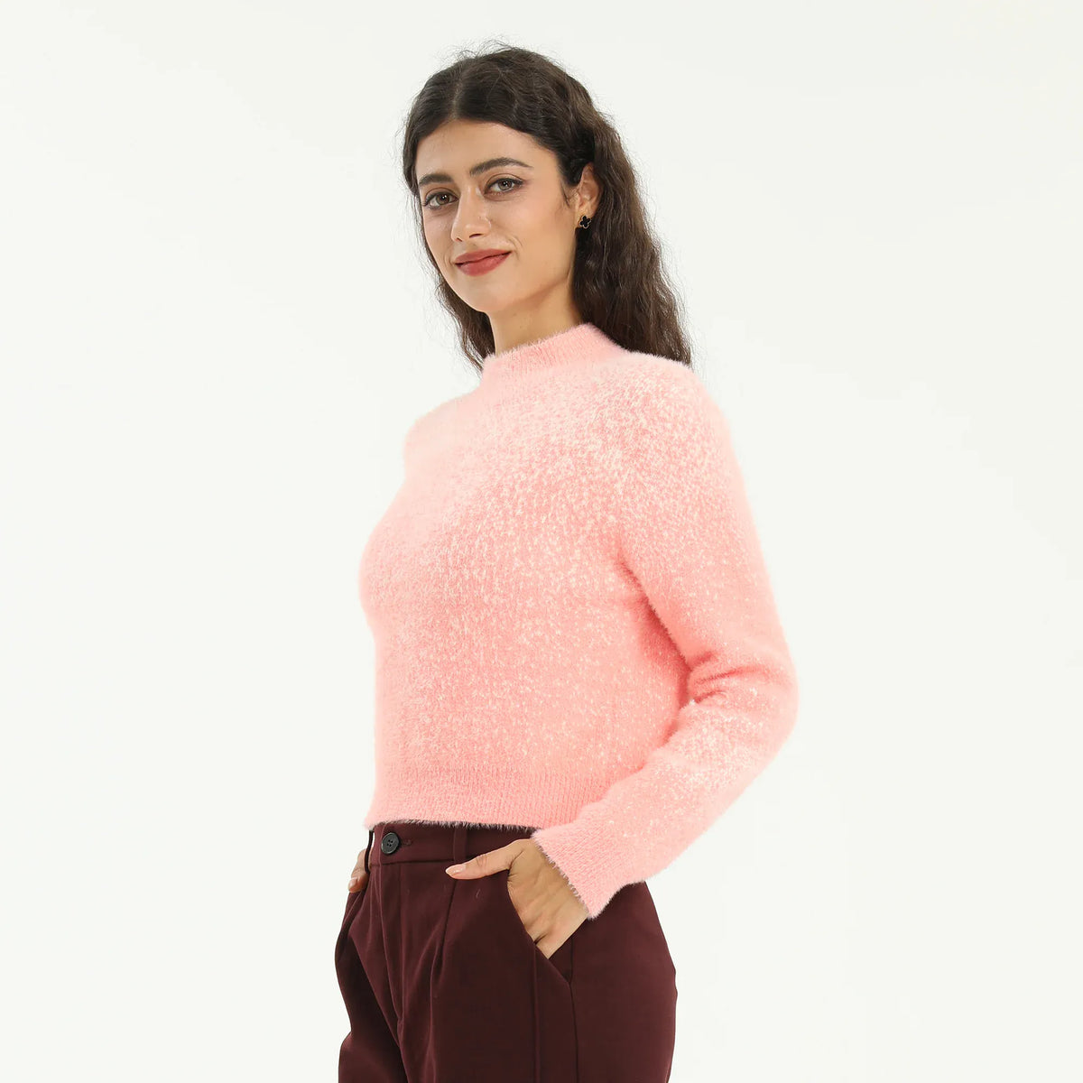 Elegant Solid Sweater for Women Image