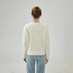 Jacquard Regular Sleeve Sweater with Circular for Women Image