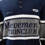 Embroidery Regular Drop-Shoulder Sweater with Collar for Men Image