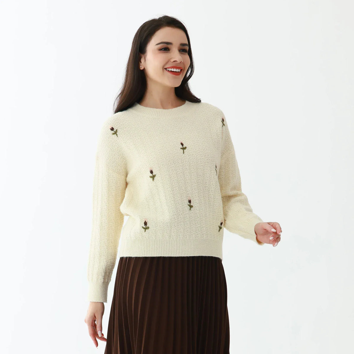 Elegant Floral Sweater for Women Image