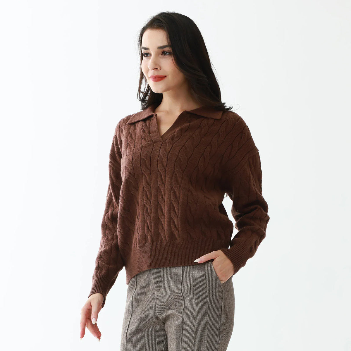Elegant Jacquard Sweater for Women Image