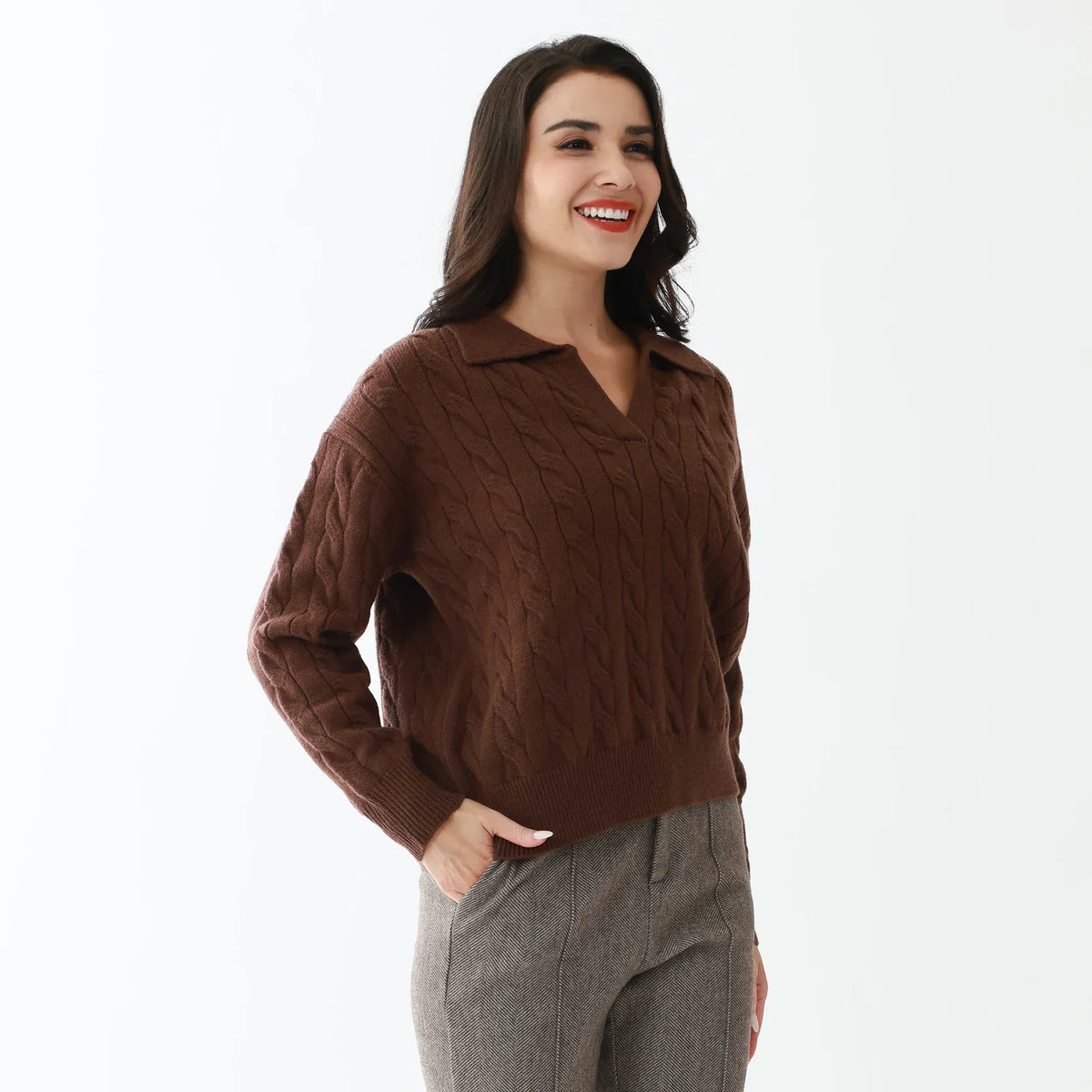 Elegant Jacquard Sweater for Women Image