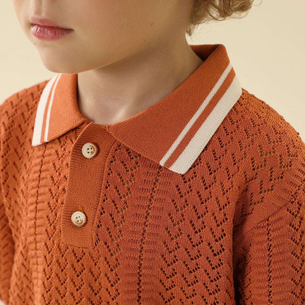 Jacquard Polo Shirt For Boys