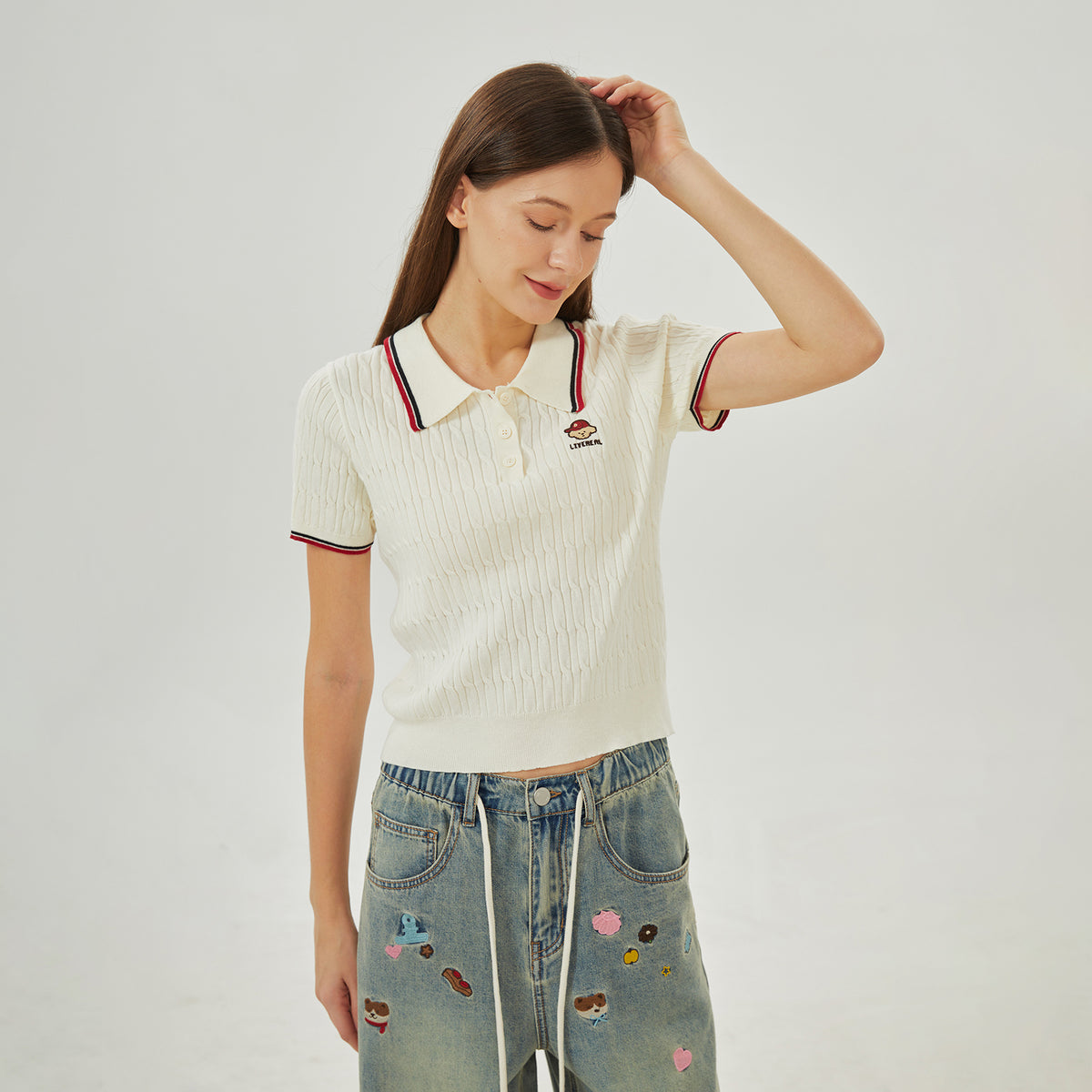 تيشيرت كاجوال مطرز للنساء