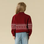 Prominent Print Sweater For Girls