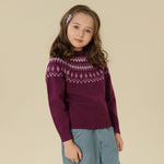 Prominent Print Sweater For Girls