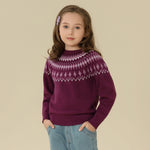Prominent Print Sweater For Girls