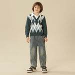 Checked Sweater For Boys