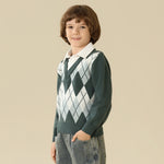 Checked Sweater For Boys